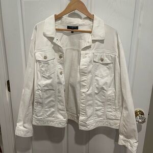 Talbots White Jean Jacket. Only worn 3 times. Great condition. Smoke free home.